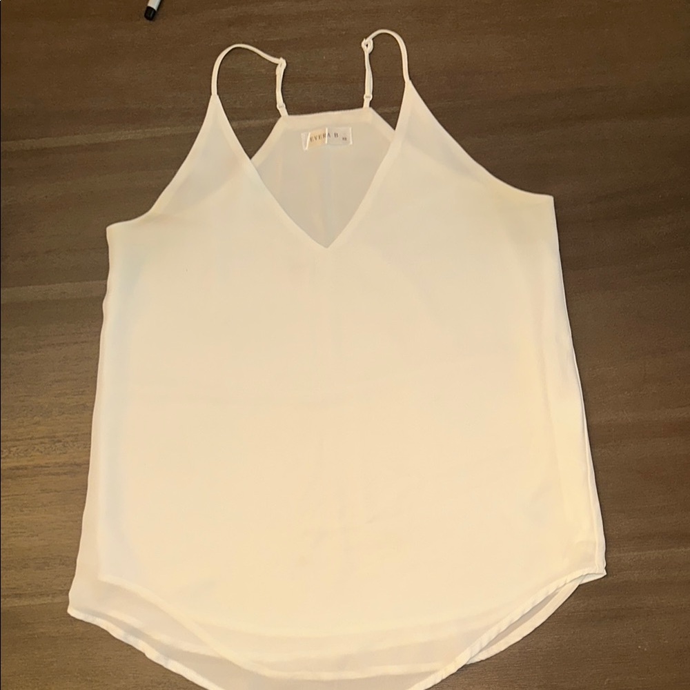 Elegant White Spaghetti Strap Top